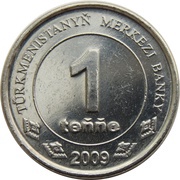 1 Teňňe, Turkmenistan, 2009 reverse image
