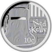 10 Cents - Elizabeth II Ned Kelly reverse image