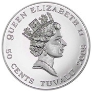 50 Cents - Elizabeth II Moonlanding obverse image