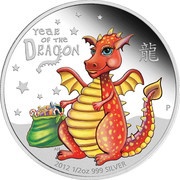 50 Cents - Elizabeth II Year of the Dragon reverse image