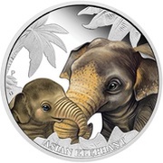 50 Cents - Elizabeth II Asian Elephant reverse image