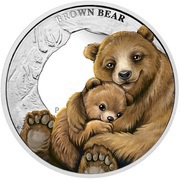 50 Cents - Elizabeth II Brown Bear, Tuvalu, 2014 reverse image