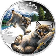 50 Cents - Elizabeth II Lynx Cubs, Tuvalu, 2016 reverse image