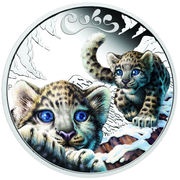 50 Cents - Elizabeth II Snow Leopard, Tuvalu, 2016 reverse image