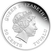 50 Cents - Elizabeth II Year of the Monkey obverse image