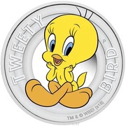 50 Cents - Elizabeth II Tweety Bird, Tuvalu, 2018 reverse image
