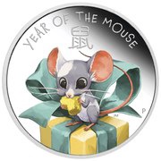 50 Cents - Elizabeth II Baby Mouse, Tuvalu, 2020 reverse image