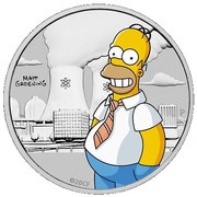 50 Cents - Elizabeth II Homer Simpson, Tuvalu, 2020 reverse image