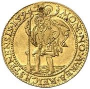 1 Ducat - Petr Vok of Rosenberg, Bohemia, 1594 reverse image