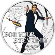 50 Cents - Elizabeth II For Your Eyes Only, Tuvalu, 2021 reverse image