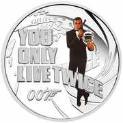 50 Cents - Elizabeth II You Only Live Twice, Tuvalu, 2021 reverse image