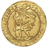 1 Ducat - Petr Vok of Rosenberg, Bohemia, 1595 reverse image