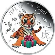 50 Cents - Elizabeth II Baby Tiger reverse image