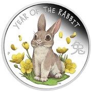 50 Cents - Elizabeth II Posthumous; Baby Rabbit, Tuvalu, 2023 reverse image