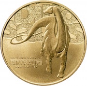 1 Dollar - Elizabeth II Seismosaurus reverse image