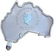 1 Dollar - Elizabeth II First Flight from Australia to New Zealand obverse image