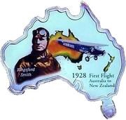1 Dollar - Elizabeth II First Flight from Australia to New Zealand, Tuvalu, 2003 reverse image