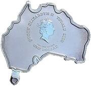 1 Dollar - Elizabeth II First Flight from USA to Australia obverse image