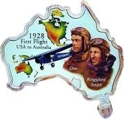 1 Dollar - Elizabeth II First Flight from USA to Australia, Tuvalu, 2003 reverse image