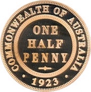 1 Dollar - Elizabeth II 1923 Australian Halfpenny, Tuvalu, 2006 reverse image