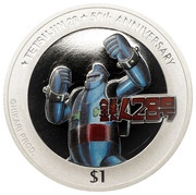1 Dollar - Elizabeth II Tetsujin 28, Tuvalu, 2006 reverse image