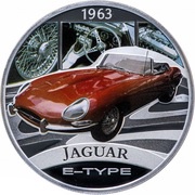 1 Dollar - Elizabeth II Jaguar E-Type, Tuvalu, 2006 reverse image