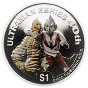 1 Dollar - Elizabeth II Ultraman vs Red King, Tuvalu, 2006 reverse image