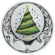 1 Dollar - Elizabeth II Christmas Tree, Tuvalu, 2008 reverse image
