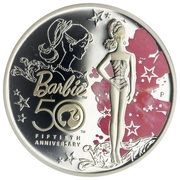 1 Dollar - Elizabeth II Barbie, Tuvalu, 2009 reverse image