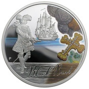 1 Dollar - Elizabeth II Black Bart, Tuvalu, 2009 reverse image