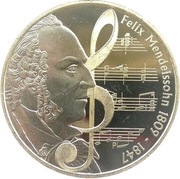 1 Dollar - Elizabeth II Mendelssohn, Tuvalu, 2009 reverse image