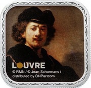 1 Dollar - Elizabeth II Portrait of the artist wearing a hat and gold chain, Tuvalu, 2009 reverse image