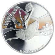 1 Dollar - Elizabeth II Don Quixote, Tuvalu, 2010 reverse image