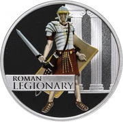 1 Dollar - Elizabeth II Roman Legionary, Tuvalu, 2010 reverse image