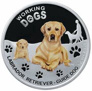 1 Dollar - Elizabeth II Labrador Retriever, Tuvalu, 2010 reverse image