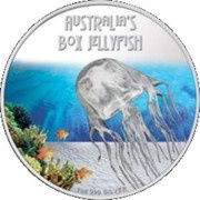 1 Dollar - Elizabeth II Box Jellyfish, Tuvalu, 2011 reverse image
