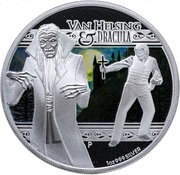 1 Dollar - Elizabeth II Van Helsing and Dracula, Tuvalu, 2011 reverse image