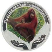 1 Dollar - Elizabeth II Orangutan, Tuvalu, 2011 reverse image