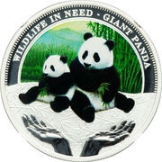 1 Dollar - Elizabeth II Giant Panda, Tuvalu, 2011 reverse image