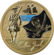 1 Dollar - Elizabeth II Calico Jack reverse image