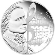 1 Dollar - Elizabeth II Franz Liszt, Tuvalu, 2011 reverse image