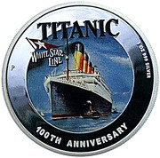 1 Dollar - Elizabeth II Titanic; Silver Bullion, Tuvalu, 2012 reverse image