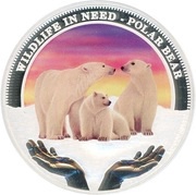 1 Dollar - Elizabeth II Polar Bear, Tuvalu, 2012 reverse image