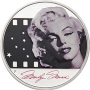 1 Dollar - Elizabeth II Marilyn Monroe, Tuvalu, 2012 reverse image