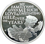 1 Dollar - Elizabeth II Diamond Jubilee - Oak leaves and Acorns, Tuvalu, 2013 reverse image