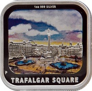 1 Dollar - Elizabeth II Trafalgar Square, Tuvalu, 2013 reverse image