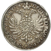 ¼ Thaler - Franz Ernst, Bohemia, 1663 reverse image