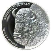 1 Dollar - Elizabeth II American Buffalo, Tuvalu, 2014 reverse image