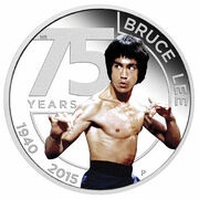 1 Dollar - Elizabeth II Bruce Lee, Tuvalu, 2015 reverse image