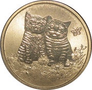 1 Dollar - Elizabeth II Cats reverse image